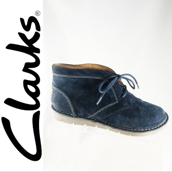 clarks navy boots ladies